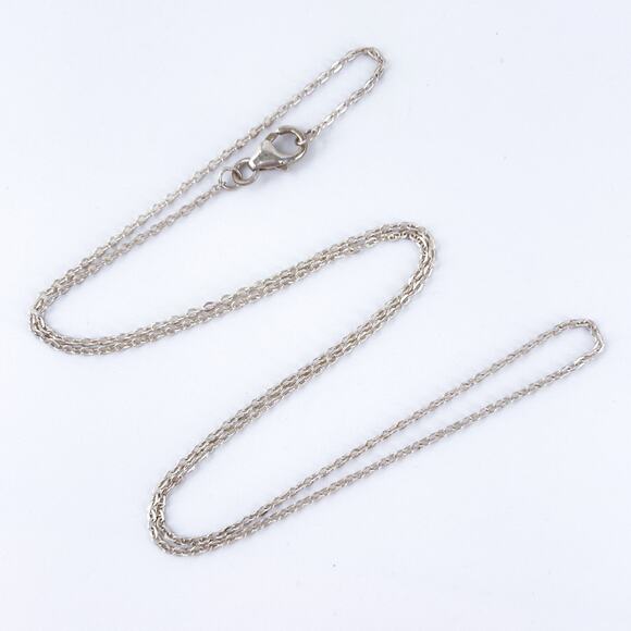 Vintage Sterling Silver 925 Cable Link Chain Necklace – 18 Inches - Picture 1 of 3